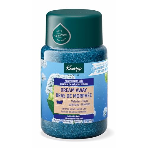 Kneipp Dream Away Mineral Bath Salt with Valerian & Hops - Soothing Bedtime Bath Blend - 17.6 oz -...