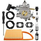 HUSWELL BR500 BR600 Carburetor Kit for Stihl BR550 BR700 BR 600 Backpack Blower Parts BR 700 BR 500 Tune Up Kit with Fuel Line Kit Spark Plug