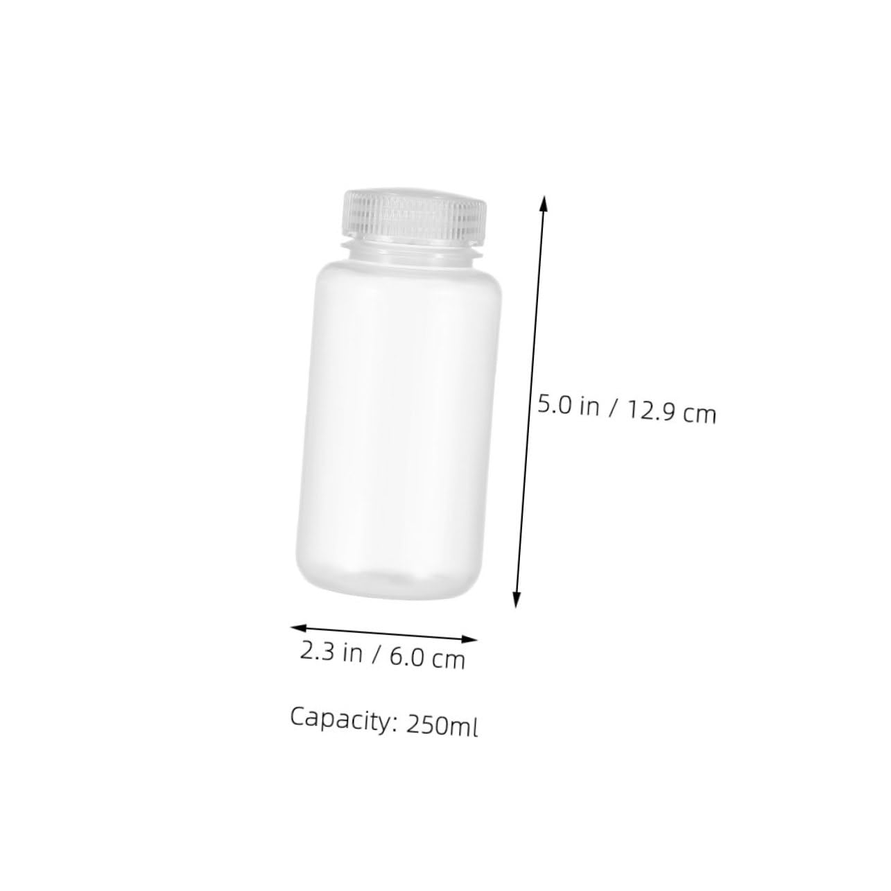 CHILDWEET Wide Mouth Sealed Liquid Containers 8 Plastic Lab Reagent Bottles Visibility for Accurate Experiments