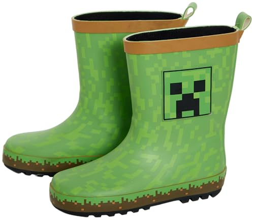 Botas de agua de Minecraft para niños con goma impermeable 3