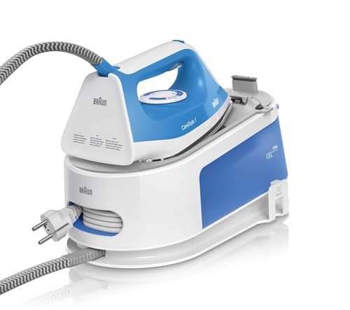 Braun Carestyle1 IS1012BL, 5 ANNI DI ASSISTENZA, Ferro Generatore Di Vapore, Carica Continua, Termostato Regolabile, Tanica 1,5L, AUTOSPEGNIMENTO,Colpo Vapore 340g/min, Sistema Sicurezza, Azzurro