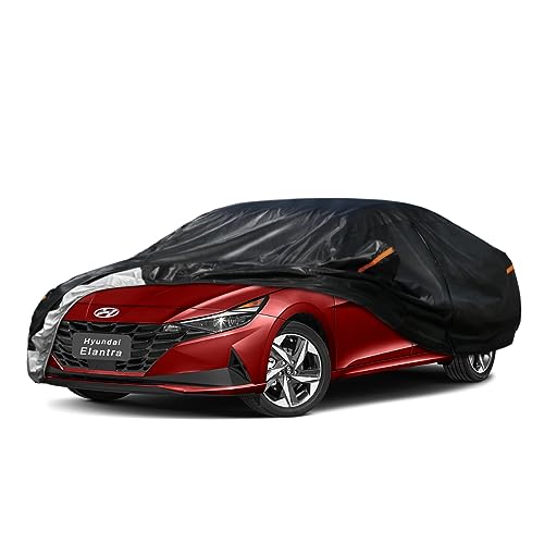 7 Layer Car Cover Custom Fit Hyundai Elantra (1995-2025) Waterproof All Weather, Heavy Duty Outdoor Snow Sun Rain Uv Protection (Ships from US Warehou