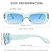 kimorn Rectangle Sunglasses for Women Men Trendy Retro Fashion Sun Glasses 90’s Vintage Square Frame K1200 (blue sunglasses)