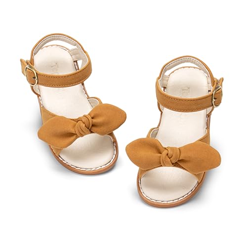 Image of Girls Dress Sandals Comfy Hook and Loop Summer Shoes for Toddlers