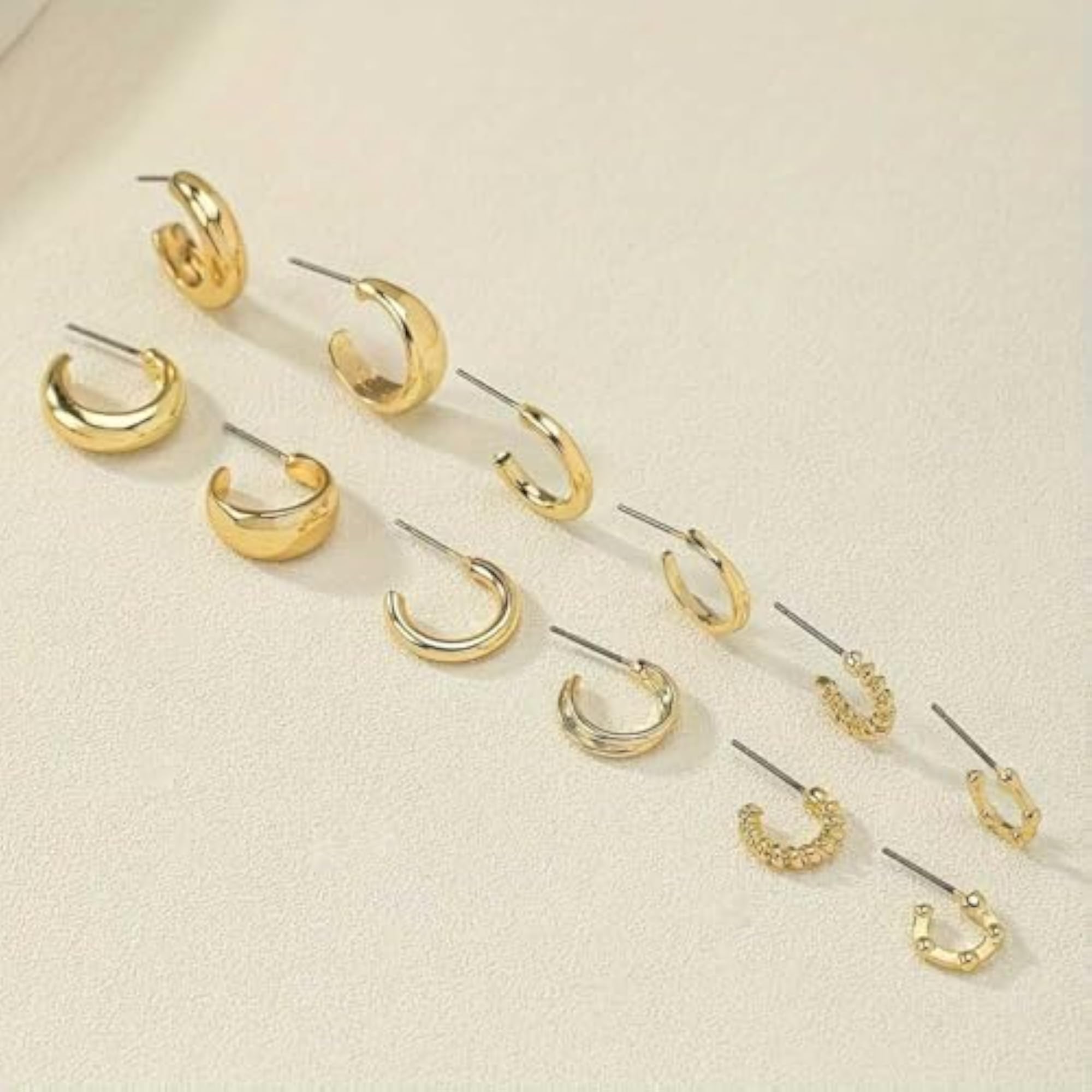 Vintage Minimalist Stud Earrings Combo 12 Pieces