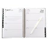 週間 計画帳 - A5 リングバインダー 週間計画帳 ノートブック | 教室家庭職場会議学校用携帯可能アジェンダブック | 家庭 教室 会議