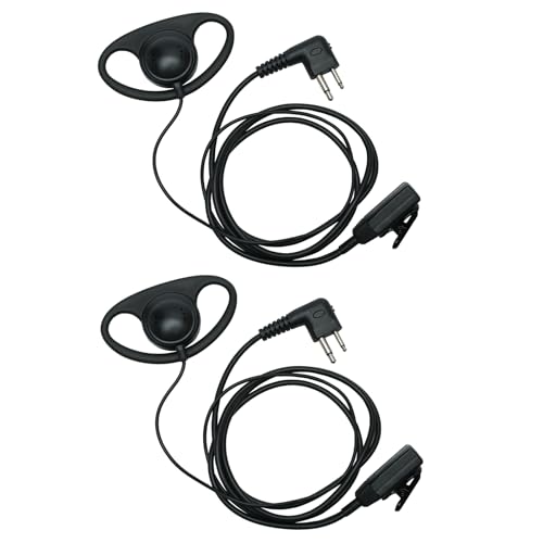 BVMAG D型イヤホンヘッドセット PTTマイク付き Motorola CP200 CP200D CP185 CLS1410 CLS1110 BPR40 DTR410 PR400 RMU2040 トランシーバー 双方向ラジオ 10個パック