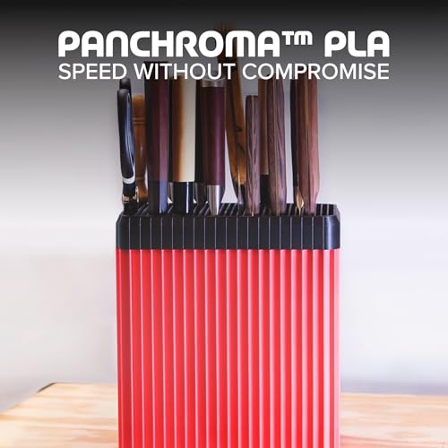 Image of Polymaker Panchroma PLA Red 3D Printer Filament, 1.75mm, 1kg Spool, Easy to Print, High Speed Printing, Tangle Free, AMS Compatible, Perfect for Toys, Decor, Miniatures, Models & Cosplay