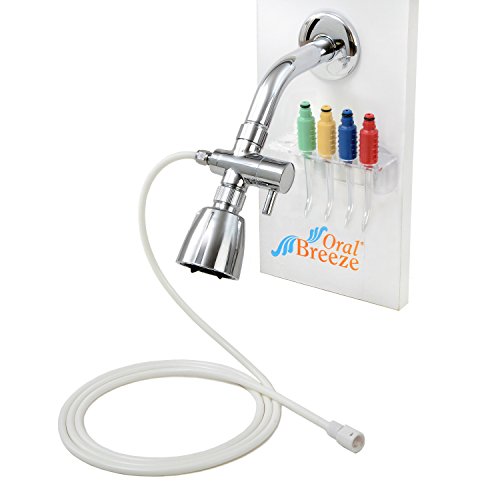 Oral Breeze ShowerBreeze & QuickBreeze Combo Pack, Water Jet Dental Irrigators, Treats Gum Disease Naturally, Use 15 Seconds Daily