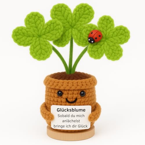 Glücksmoment - DAS ORIGINAL | Handgefertigte gehäkelte Blume |...