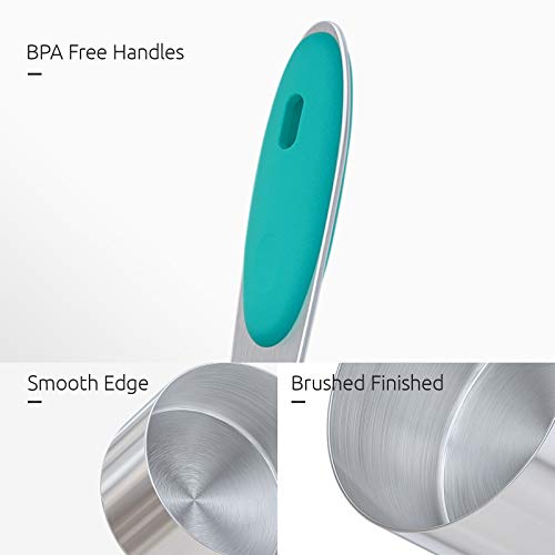 Image of U-Taste Measuring Cups Spoons Set, 18 /8 Stainless Steel, 10Pcs, Teal