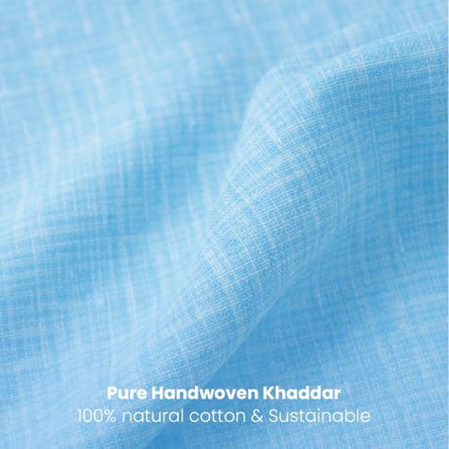 Image of Cotton Fabric Material for Men and women (3.5 Meter, Sky Blue)