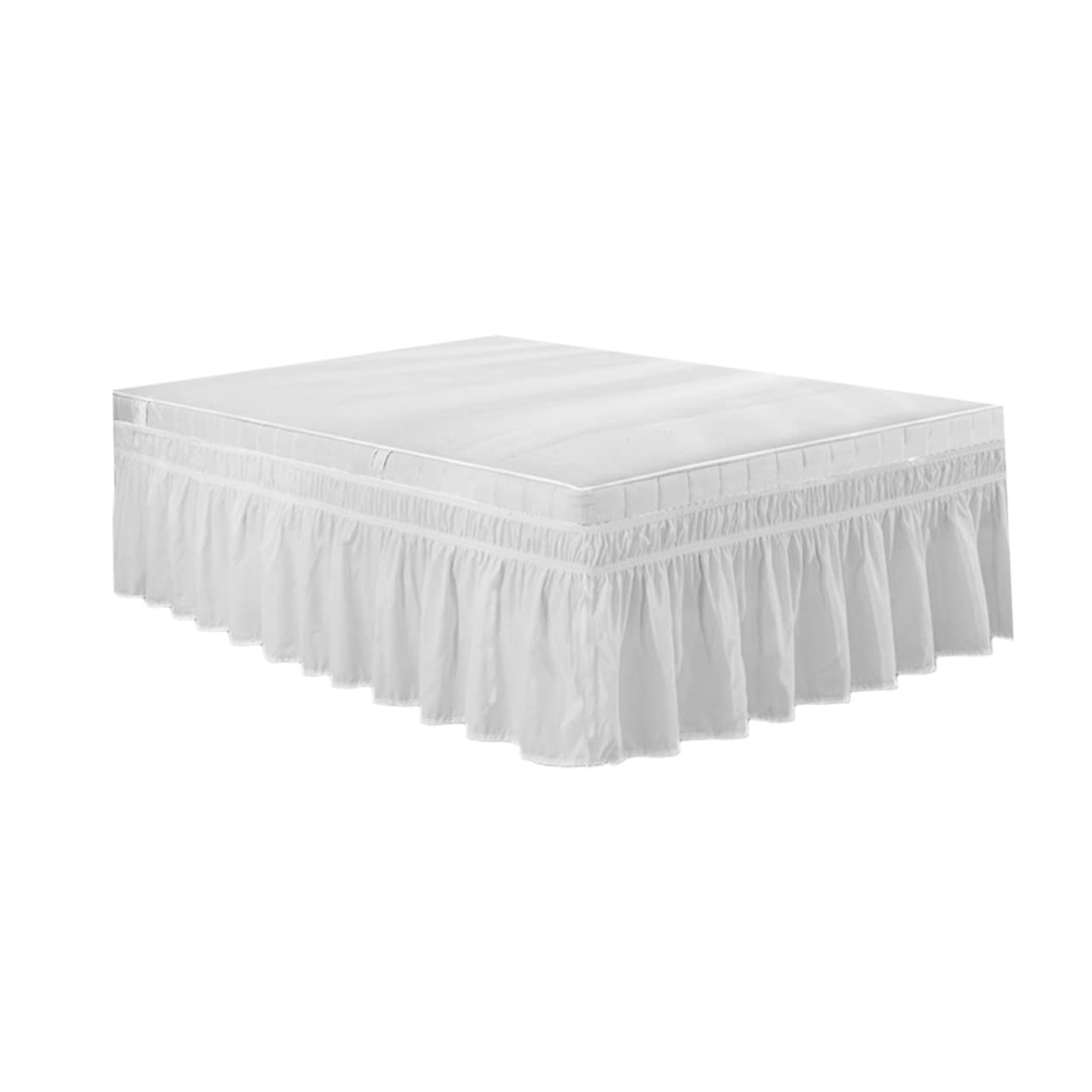 Falda plisada de cama elástica con protección contra polvo para hogar