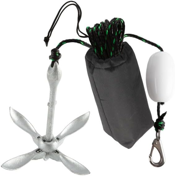 Rad Sportz Kayak Anchor – 3.5 Pound Folding Anchor for Paddle Board, SUP, Canoe, PWC, or Fishing – Jet Ski Anchor Kit with 40 ft Marine Grade Rope – Jetski and Kayak Accessories (Silver) Rad Sportz Kayak Anchor – 3.5 Pound Folding Anchor for Paddle Board, SUP, Canoe, PWC, or Fishing – Jet Ski Anchor Kit with 40 ft Marine Grade Rope – Jetski and Kayak Accessories (Silver)
