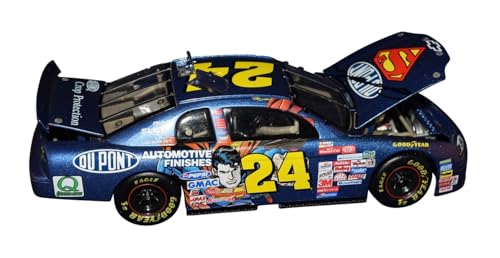 Autographed 1999 Jeff Gordon #24 DuPont Racing - Superman Car (Vintage) RCCA Elite Signed Action 1/24 Scale NASCAR Diecast Car with COA