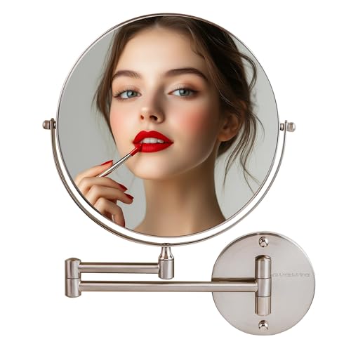 Espejo de maquillaje de pared OVENTE 9 pulgadas redondo