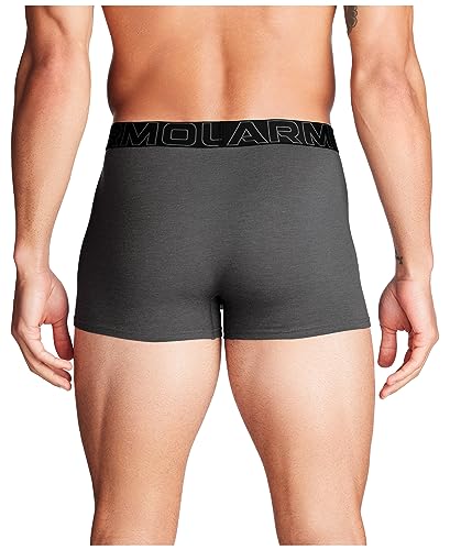 Under Armour Herren-Boxershorts, Baumwolle, 7,6 cm Innennaht, ganztägigen Komfort und ultraweich, 3er-Pack, Castlerock Heather - Core… – Ansicht 5