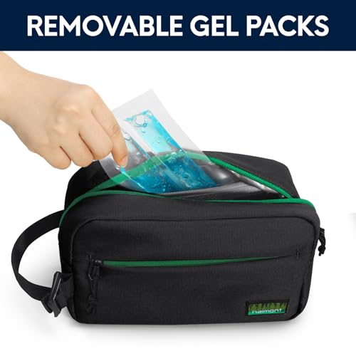 Haimont Lancheira congelável com alça de fivela, bolsa térmica pequena reutilizável para freezer, mi