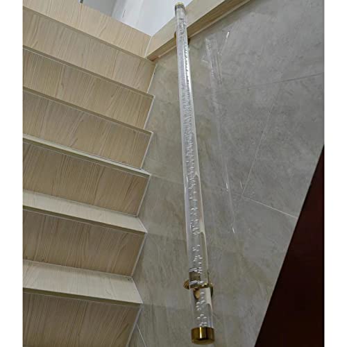 Rampe en acrylique transparent haut de gamme avec fixations dorées élégantes