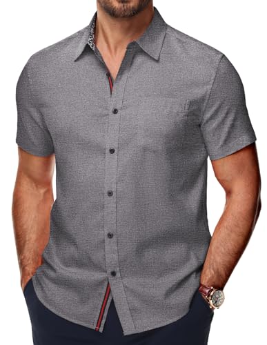 Chemises en coton manches courtes hommes PJ PAUL JONES chemise ete business casual