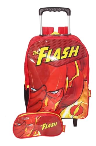 Kit Mochila Flash + Estojo Infantil Rodinhas Oficial Escolar