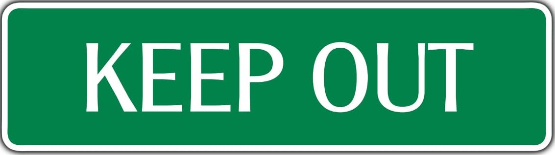 Keep Out Street Sign No Hunting Fishing Trespassing Restriction Caution Warning