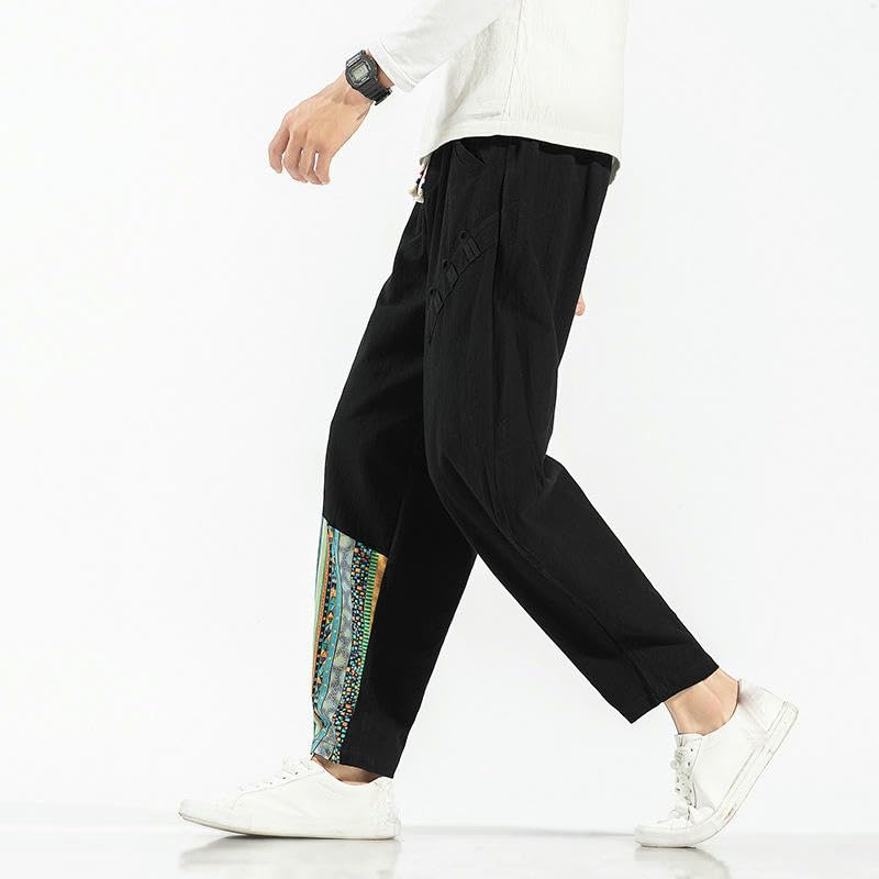 Pantalon chinois style patchwork unique pour un look original - 3