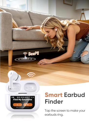 Image of Wireless Earbuds, Smart Touchscreen Ear Buds, ANC Headphones, 48H Playtime | Bluetooth 5.4, ENC Clear Calls, 13mm Drivers, 5 EQ Modes, Hi-Fi Deep Bass, Lightweight Fit, for iPhone /Android /Pad