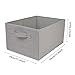 BOMKEE Collapsible Sorage Bins, Storage Cubes Baskets Collapsible Fabric Storage Boxes with Handles for Home and Office (Set of 4, Grey, 15.4 x 11.4 x 7.91inch)