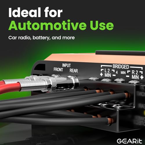 GearIT Primary Automotive Wire 12 Gauge (100ft Each - Black/Red) Copper Clad Aluminum CCA - Power/Ground for Battery Cable, Car Audio, Wire, Trailer Harness, Electrical Wire - 200 Feet Total 12ga Wire