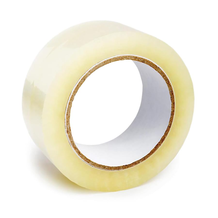 ECOMMUR Pack de rollos de cinta adhesiva transparente de alta capacidad 48mm x 200m - Precinto de 200 metros barato (24)