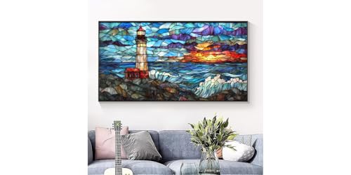 Peinture paysage grand format 80x160cm pour habiller une grande décoration murale - 3