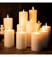 Ivory Pillar Candles – 2.8x4 Unscented Candle Set of 12 – Dripless, Smokeless, and Clean Burning ...
