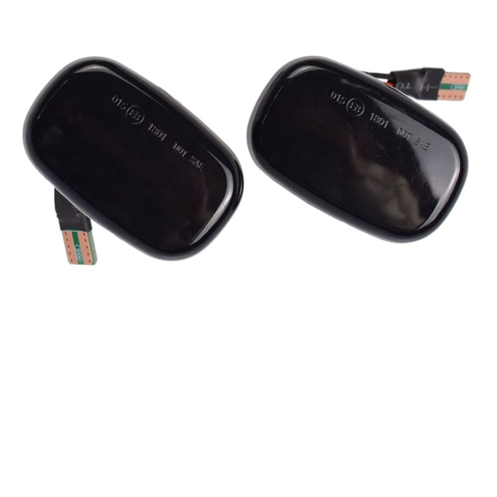 Dynamic Side Marker Turn Light Indicator Blinker Signal Lamp for Toyota 1992-2007 Corolla E10/E11/E12(Dynamic Smoked Black)