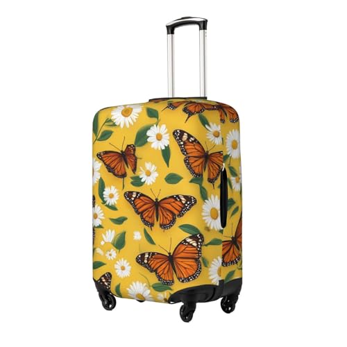 Monarch Butterfly Luggage Cover Elastic Washable Protector Anti-Scratch Travel Suitcase Covers With Concealed Zipper For 18-32 Inch Luggage Medium2