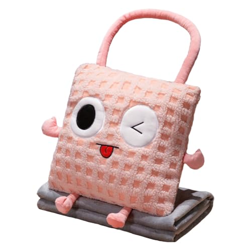 Almohada de lana suave 38x38 cm multiusos rosa miniatura 1