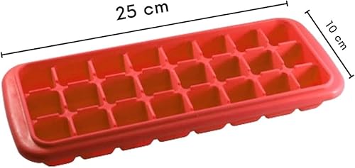 KIT 3 Forma forminha de Silicone Gelo Papinha Trufa Suco com Tampa 24 cubos cada CORES SORTIDAS