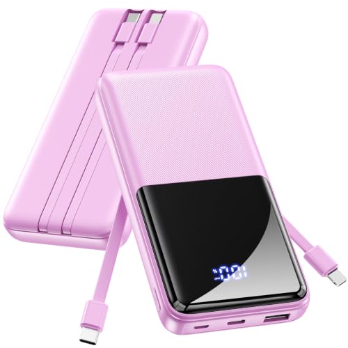 CFIAI 15000mAh Power Bank with Built-in Cables