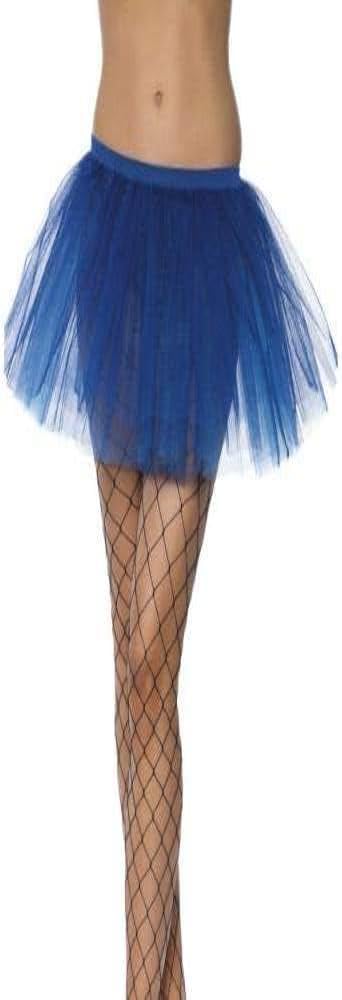 Smiffys Tutu Underskirt, Blue 4 Layers, 30cm Long, Fever Tutu's & Petticoats Fancy Dress, Adult Dress Up Accessories