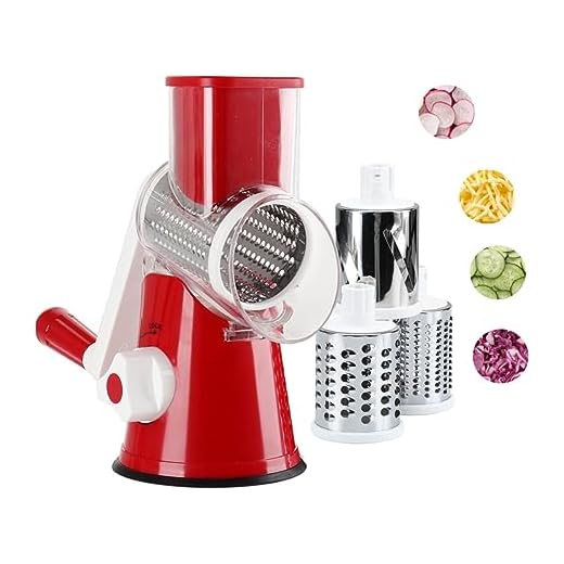 Ralador De Queijo Manivela Fatiador De Legumes 3 Lâminas
