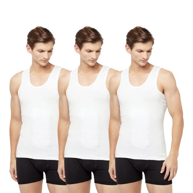 t t Men Interlock Sleeveless Vest with Pocket White-picture-48