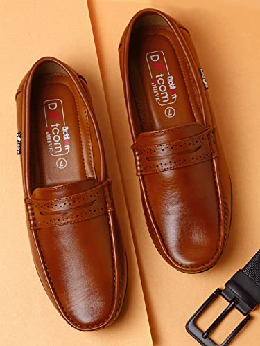 Image of Action-DRIVE-43 Lightweight Comfortable Synthetic Leather Loafers for Men