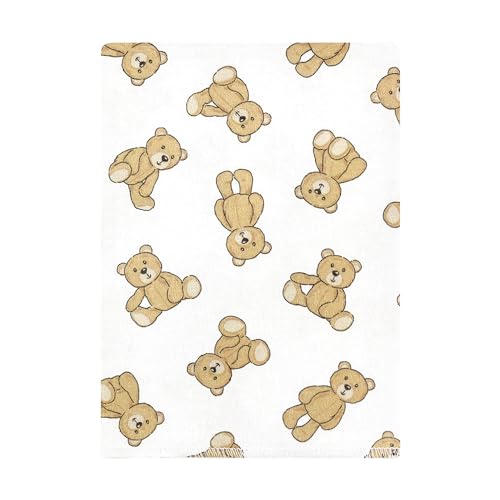Image of Hudson Baby Unisex Baby Cotton Poly Flannel Burp Cloths Bundle, Teddy Bears, One Size