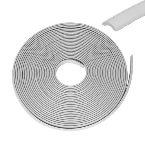 KMDZDZGS 10M Caravan Awning Rail Protector Universal Motorhome Screw Cover Strip 12mm Wide Channel Protector Finishing Insert Infill Moulding Trim Seal Strip (Gray)
