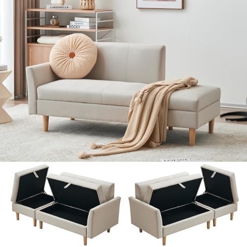 PEFEK ソファー 2人掛け 収納付き4WAY ソファーベッド オットマン付き ソファ 3人掛け ソファベッド 多機能 幅146cm 二人掛け ローソファ ソファ カウチソファー 二人がけソファー おしゃれ 部屋ソファー コンパクト 自由自在に組み合わせ