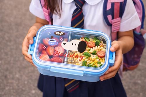 Image of Cartoon Kids Stainless Steel Lunch Box Set with Water Bottle | Leakproof BPA-Free School Tiffin Combo | Durable Food Storage Container for Boys & Girls (with Bottle Steel 01)