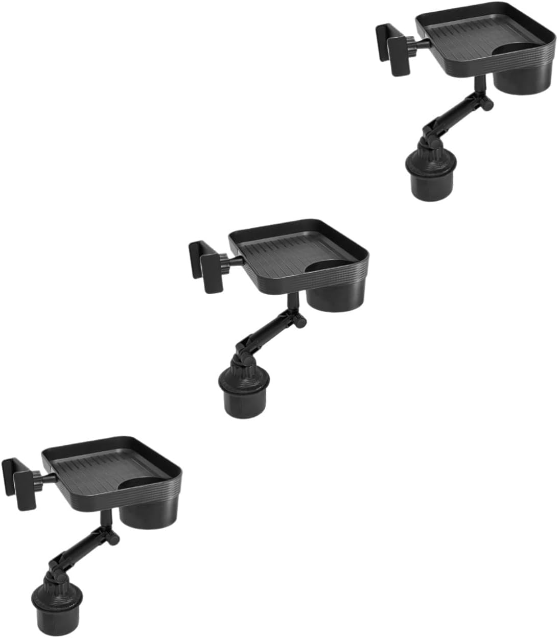 3pcs Automotive Cup Holder Tray Car Phone Mount Travel Accessories Vehicle Food Storage