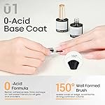 modelones Gel Top Coat and Base Coat, 2 Pcs No Wipe Clear Base and Top Coat Set for Gel Nail Polish Soak Off Long Lasting Upgraded Shiny DIY Manicure Gift for Women 10 ml - Image 3
