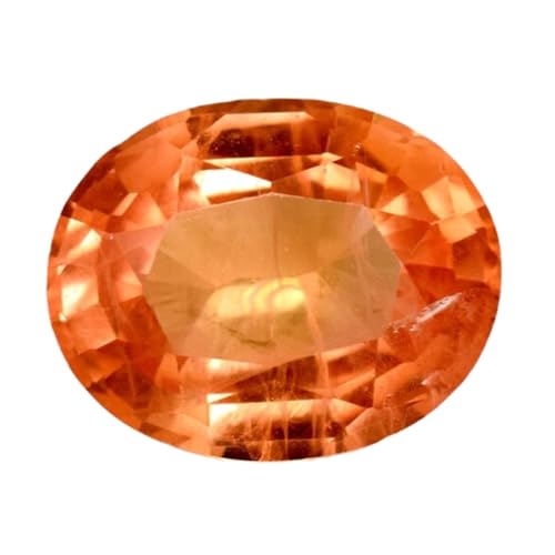 Saphir Padparadscha naturel symbole d'amour éternel, pierre ovale facettée pour créer votre bijou