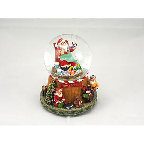 Music Box World (Spieluhrenwelt) - Santa with Toys Music Box Snowglobe Cover